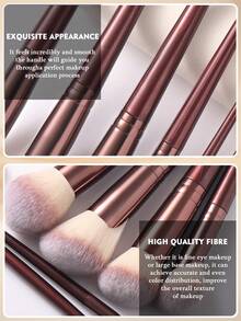 55pcs/20pcs/12pcs/2pcs Full Set Of Makeup Brushes, Including 20 Soft Brushes Such As Powder Brush, Blush Brush, Contour Brush, Highlighter Brush, Foundation Brush, Nose Shadow Brush, Eyeshadow Brush, Eyebrow Brush, Lip Brush, And Detail Brush, Plus 1 Travel Waterproof Makeup Bag + 6 Triangular Sponges + 6 Liquid Beauty Eggs - Multicolor - View 2