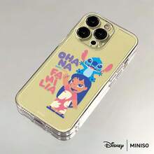 Miniso Disney Stitch & Lilo Phone Case OHANA QUER DIZER FAMILIA Theme Design Warm & Cute Disney Accessory Suitable For IPhone 17/17 Pro/17 Pro Max/17 Air/16/15/14/13/12/11/X Series Iphone 17 Pro Max Case Iphone 17 Pro Case Iphone 17 Case Stocking Stuffers The Girlfriend The Chosen Early Fall Fashion - Trong suốt - Xem 1