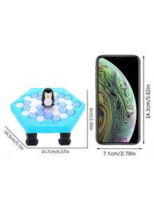 Juguete rompehielos de pingüino - Juego interactivo de corte de hielo para padres e hijos - Juego de mesa educativo para aliviar el estrés en fiestas - Juego divertido de agrietamiento de hielo para el entrenamiento de la coordinación mano-ojo de los niños - Multicolor - Ver 9