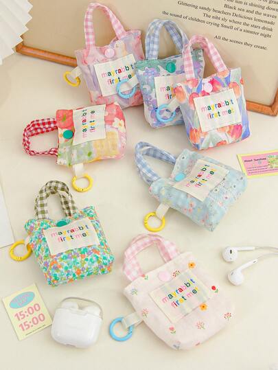 1 Túi đựng tai nghe Bluetooth bằng vải in hoa dễ thương, Túi nhỏ gọn, Túi đựng tai nghe mini đa năng, Túi bảo vệ mềm mại dễ thương cho tai nghe Bluetooth, Túi du lịch, Túi đi học, Túi đựng đồ điện tử, Sạc dự phòng, Hộp đựng tai nghe, Túi đựng dây cáp, Túi sắp xếp dây cáp, Túi đựng tai nghe Bluetooth không dây, Túi phụ kiện kỹ thuật số, Túi đựng tiền lẻ mini, Quà tặng năm mới, Quà tặng lễ hội, Quà tặng phù dâu, Túi đựng đồ cho nữ và nam, Túi đựng sạc