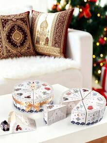 10pcs Ramadan Box Creative Triangle Cake Shape Birthday Surprise Party White Gift Blind Box Packaging Ramadan Party Supplies - Multicolor - View 9