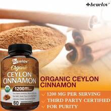 Ceylon Cinnamon Capsules - 1200 Mg Per Serving - Helps Balance Blood Sugar Levels, Rich In Powerful Antioxidants, And Helps Improve Blood Circulation - 120 Capsules - 1 chai - Xem 4