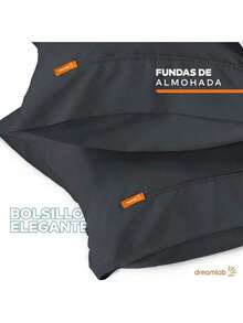EstiloTendenciaDreamlab 2 Pack De Fundas De Almohada Premier 1800 Collection |     Fundas De Almohada De Microfibra De Lujo De Doble Cepillado, HipoalergéNicas |     2 Piezas TamañO Individual: 51 Cm X 76 Cm, Gris GrafitoCalidad PremiumVersióN Mejorada - 02 - Grafito - Ver 4