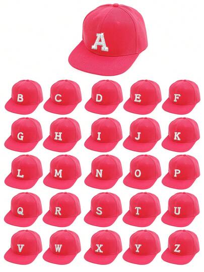 1顶成人时尚仿珍珠26字母装饰平沿棒球帽，户外街头遮阳嘻哈帽，适合春夏男女日常佩戴，精美礼品