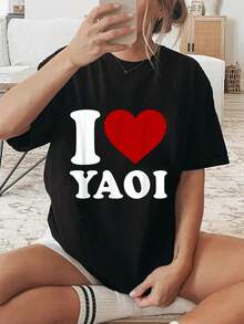I Love Yaoi T-Shirt - màu đen - Xem 6
