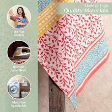 Maison d' Hermine - Juego de 3 toallas de cocina de algodón 100% 27.50" x 20" paños de té reutilizables absorbentes con asa para colgar para cocina hogar comedor fiestas de cócteles primavera - 02Marquesa - Ver 4