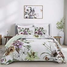 Quilt Set Queen 3 Pieces Boho Green Quilt Coverlet Set Soft Microfiber Lightweight Green Quilted Bedspread For All Season 90"X96"Bed Comforter Set Room Deocr Bedroom Deccor Home Décor Wedding Items,Birthday Decarations Spring Decor,Vintage Decor. - màu xanh lá - Xem 10