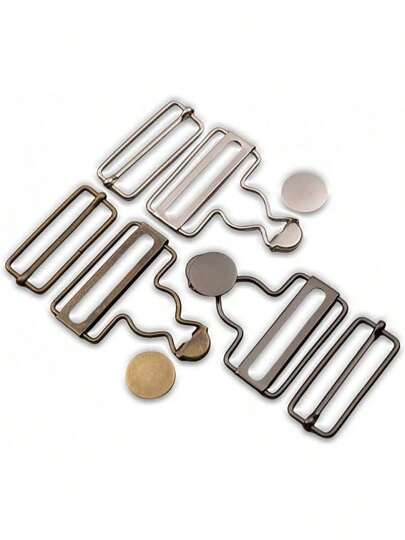 Estilo12 Juegos 3.5Cm Metal Ajustable Hebillas Generales Tirantes Hebilla De Repuesto Para Babero Pantalones Jeans RopaVersióN Mejorada