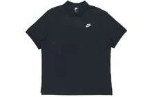 Polo deportivo casual de unicolor con logo de Nike, para hombres, negro - Negro - Ver 2