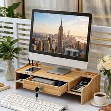 台式电脑显示器增高支架 - Wood color - 查看 4