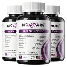 ¡Piel, Pelo y Uñas Radiantes! Colágeno Hidrolizado + Antioxidantes|Colágeno Tipo I & II de Alta Absorción|MVPCARE  Fórmula con Resveratrol y Biotina|90 comprimidos - 90 pastillas - Ver 1