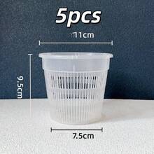 6pcs Round Plant Root Growing Pots, Spring Potted Planting Flower Pots, Root System Growth Vases, Dendrobium Orchid Pots, Phalaenopsis Orchid Pots, With Drainage And Ventilation, Gardening Supplies, Planting Tools - Multicolor - View 13