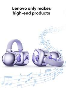 Lenovo RS119 Fashionable Bluetooth Headphones, LED Power Display, High-Quality Audio For Daily Music Listening, Low Latency For Gaming, Long Battery Life, Comfortable Fit, Compact Wireless Earphones Compatible With Android, IOS, PC, Great Gift - trắng - Xem 4