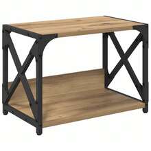 vidaXL Soporte de impresión madera artesanal 44 x 26 x 31,5 cm - Marrón - Ver 2