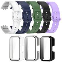 Quick-Release Silicone Wristband + Case Kit For Galaxy Fit 3 Smartwatch - TRANSPARENT/LILAC - View 6