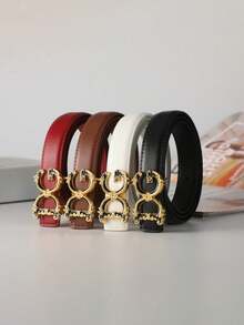 This Fashionable And Elegant Women's Belt Features A Delicate Letter Design, Suitable For Casual, Party, And Daily Wear, With Durable Material. - Multicolor - View 1