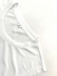 Men's Fashionable Minimalist Animal Print Casual Everyday Wear Crew Neck Tank Top - White - View 4