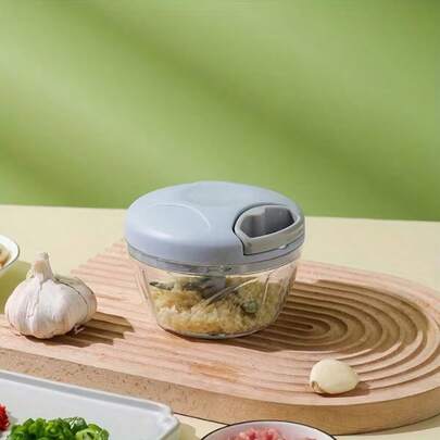 多功能手动食物处理器 - 手动食物切碎器、厨房手拉式处理器、切片器，适用于蔬菜、肉类、水果、坚果、大蒜、洋葱、辣椒沙拉制作 - 高效的厨房烹饪工具