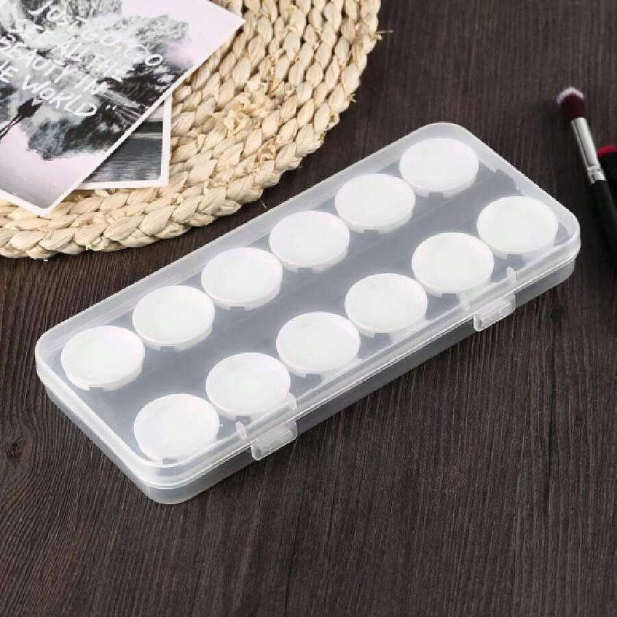 Accesorio para herramientas de pintura con caja, 24 bandejas, latas de acuarela Paletas de paleta de arte de uñas Paletas y tazas de paleta,37268064 - Multicolor - Ver 1