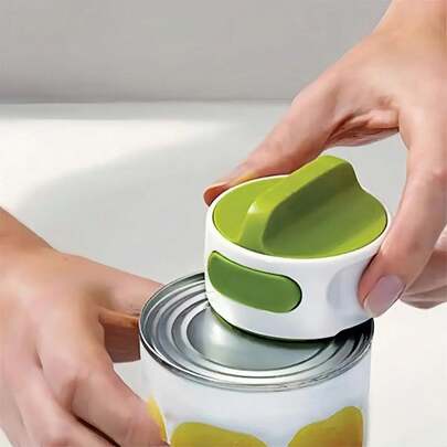 Manual Can Opener With Ergonomic Handle, Compact Twist Lid Opener For Kitchen Use,  And Easy Tin Can Cutter