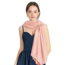 P Pothuiny Women Chiffon Sheer Shawl Wraps For Evening Dresses, 79inchx24inch Lightweight Soft Chiffon Scarfs Wedding Party Bridal,79inchx24inch,BlushPink - 腮紅粉 - 查看 4