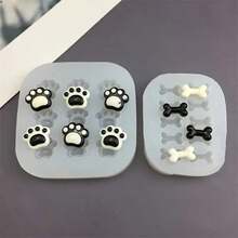 1pc Silicone Mold Cat Paw 9-Cavity & Bone 6/10-Cavity, Handmade Candle, Soap, Wax, Clay, Aromatherapy Plaster, Epoxy Resin, Jewelry Decoration, Resin Casting, Plaster DIY Decor Craft Tool, Durable Soft Material, Add Luxury To Home Decor, Flexible And Easy To Use, Wedding, Graduation, Birthday, Party Decoration Gift Supplies - White - View 2