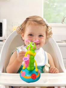 2025新款电动跳舞毛毛虫萨克斯风玩具，摇摆舞动，自动避障，带音乐和LED灯，会唱歌、扭动、爬行、蠕动，适合儿童，音乐毛毛虫宝宝玩具，圣诞毛毛虫玩具 - 吹薩克斯風的蟲 - 查看 7