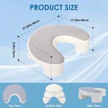 Adult Side-Sleeping Pillow, With Armhole, Ergonomic Memory Foam Design To Relieve Neck, Shoulder, And Rotator Cuff Pain. - 灰色 - 查看 7