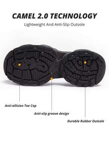 CAMEL CROWN Women's Fashion Walking Shoes, Cute Thick Sole Design, Hook And Loop Closure For Comfort And Non-Slip, Suitable For Casual Outdoor Wear