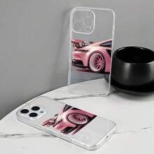 Funda de teléfono a la moda Funda de teléfono: Funda transparente con patrón deportivo en la parte trasera Impresión UV para iPhone 16/ 16Plus/ 16Pro/ 16ProMax 13/ 13Pro/ 13ProMax 12/ 12Pro/ 12ProMax 11/ 11Pro/ 11Pro Max 7/ 8 X/ xs Diseño para chicas mujeres TPU suave a prueba de golpes más protectora y femenina - 1 pieza - Ver 1