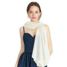 P Pothuiny Women Chiffon Sheer Shawl Wraps For Evening Dresses, 79inchx24inch Lightweight Soft Chiffon Scarfs Wedding Party Bridal,79inchx24inch,Ivory - Ivory - 查看 4