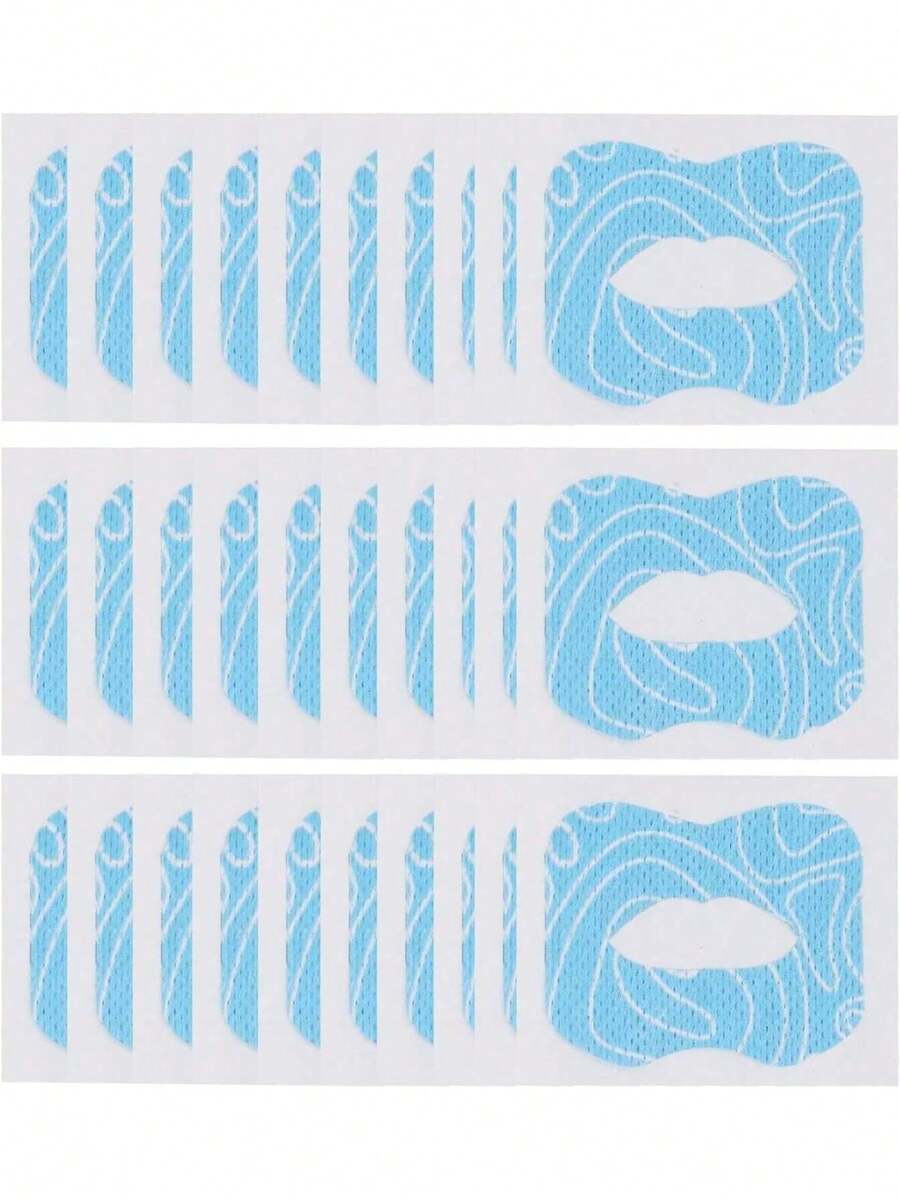 Estilo30 Tiras De RespiracióN Para NiñOs, Cinta Para Dormir En La Boca, Tiras Para Dormir En La Boca, Ayuda Para Dormir En La Boca Para La RespiracióN , ReduccióN De La RespiracióN Bucal AzulVersióN Mejorada - 1 - Ver 1