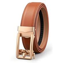 Men's Belt, Ratchet Dress Casual Belt With Adjustable Automatic Buckle Trim To Fit,36inch-40inchWaistAdjustable,Tan-01 - Tan-01 - Xem 1