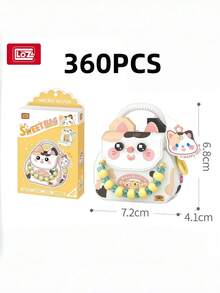 Commercial Street Series Building Block Set, Decoration, Adult Building Block Set, City Street Scene Shop Building Blocks, Mini DIY Building Block Model MOC Architecture Toys, Including Ice Cream Shop, Cafe, Photo Studio, Flower Shop, Burger Shop, Fried Chicken Shop, Bubble Tea Shop, Cake Shop, DIY Creative Home Decor Ornament Room Decoration Toys, DIY Educational Toys, Gifts For Easter, Birthday, Christmas - Multicolor - View 5