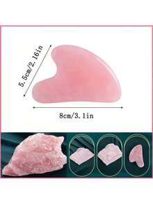 Pink Gua Sha Facial Tool - Guasha Stone For Face & Eye Massage, Anti-Aging Slimming Firming, Puffiness Reducing & Jawline Sculpting Skincare Tool For Women