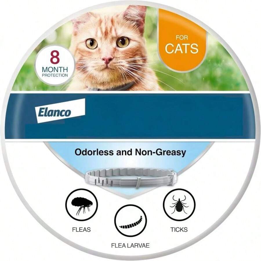 Pet Cat Collar, Designed To Protect Against Fleas, Lice, And Ticks. Provides Long-Lasting Protection. - Xám - Xem 1