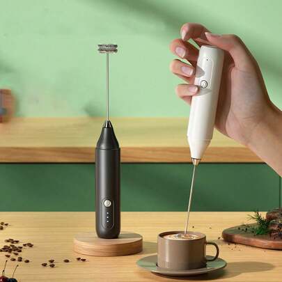 无绳电动奶泡器，可充电手持式奶泡器，便携式奶泡器，咖啡奶泡器，三速奶泡器，适用于抹茶、卡布奇诺、热巧克力、鸡蛋等饮品。