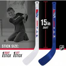 Franklin Sports  Mini Hockey Sets - Knee Hockey Goal Ball and 2 Hockey Stick Combo Set - Mini Goal Net -  Official Hockey Sets - Rangers de Nueva York - Ver 4