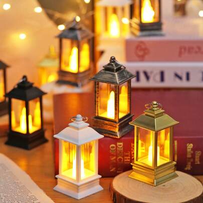 1/2/3pcs Mini Retro Lantern Lights With Battery, Indoor Tabletop Decor Night Light, Mini Wind Lamp, Home Decor Mini Lantern Lights, Bedroom Decor Lights, Wedding Party Holiday Decoration Lights