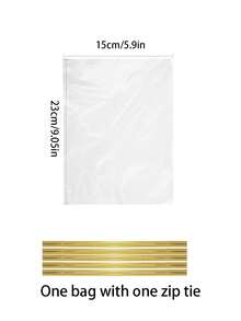 100个装 - 优雅透明礼品袋，配金色扭绳，OPP塑料材质，带扭绳，适用于母亲节、婚礼、生日、毕业典礼、新娘送礼会、派对用品、购物等场合，可用作礼品袋、礼品包装袋或午餐盒、烘焙包装袋、手提袋等。 - 彩色 - 查看 9