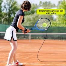 1pc Tennis Trainer With Cord, High Elasticity & Durable, Single Person Sports Tennis - Lime Green - View 6