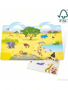 EstiloMelissa & Doug Set De Juego De Autoadhesivos Esponjosos, Safari, Bloc De Actividades Reutilizables, Fondo De Doble Cara, 42 PegatinasVersióN Mejorada - 1 - Ver 4