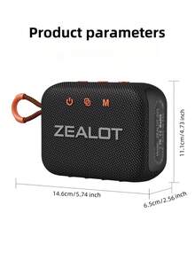 ZEALOT S75 10W High-Power Wireless Speaker, Portable Outdoor With Waterproof Function And Five Speakers, RGB Color Lights, Supports SD Card/USB/AUX, Allows Two Speakers Chained, Hands-Free Calling, Compatible With Phones/Tablets/TVs/Computers, Suitable For Outdoor Parties/Home Gatherings/Beach Parties - one-size - View 3