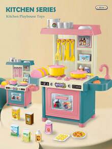 迷你过家家玩具套装，逼真的烹饪用具和食物模型，寓教于乐的互动玩具套装，适合男孩女孩，生日礼物（部分配件随机发货）