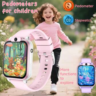 Nieuwe slimme kinderhorloge uit 2025, spelhorloge voor kinderen, ingebouwde 128 leuke spelletjes, 1,83 inch touchscreen, energiezuinige chip, stappenteller, camera, zaklamp, slaapmonitoring, alarm, fotoalbum, spelletjes, kalender, stappenteller, aftelfunctie, rekenmachine, stopwatch, zaklamp. Het beste cadeau voor kinderen.