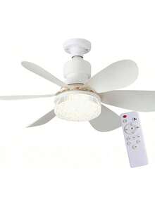 EstiloVentilador De Techo Con Luz Y Control Remoto, Luz Regulable 3000K-6500K 3 Velocidades 40W, Base E26/E27, Ideal Para Sala, RecáMara O DormitorioVersióN Mejorada - 1 - Ver 2