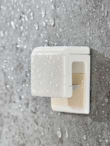 浴室和卫生间收纳必备品：牙膏分配器支架（用于挤压牙膏）；壁挂式浴室收纳夹；壁挂式洁面乳和其他护肤品夹；免钻孔壁挂式护肤品收纳挂钩。 - 白色 - 查看 8