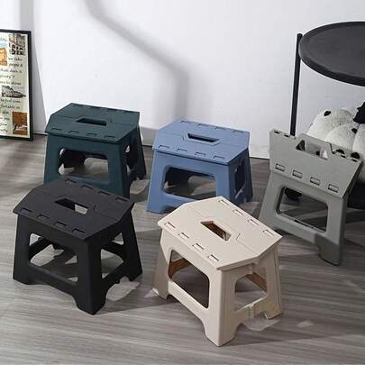 New Foldable Small Stool, Portable And Convenient Mini Seat, Outdoor Plastic Folding Chair, Fishing Stool, Essential For Travel, Camping And Picnic, Easy To Carry, Waterproof Squatting Stool, Bathroom Foot Stool, Thickened Toilet Stool