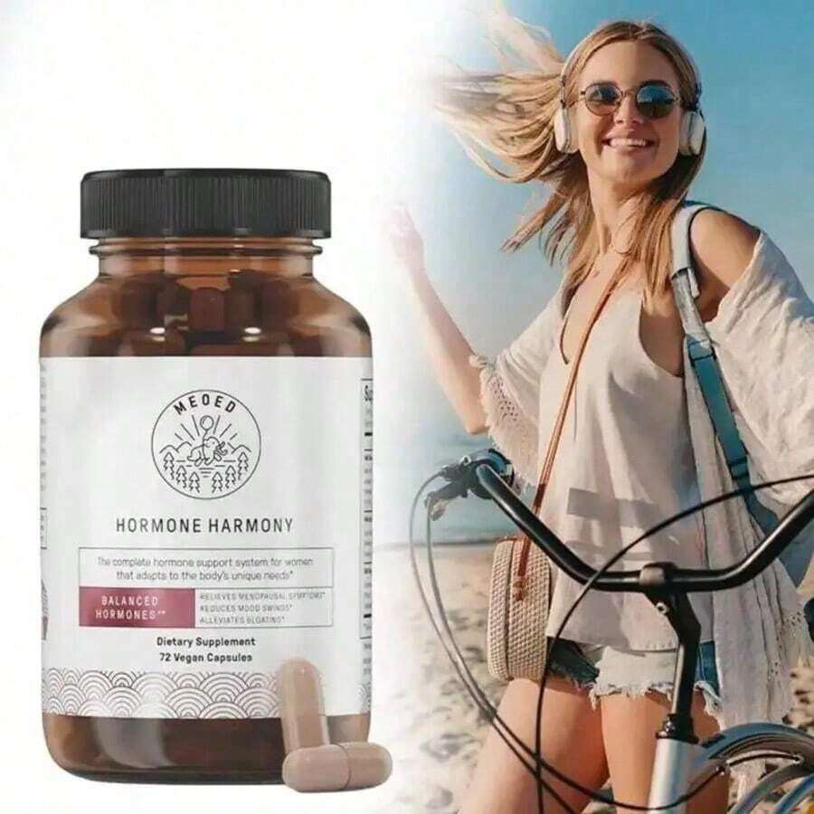 Natural Hormonal Balance For Menopause - 72 Vegetarian Capsules (Non-GMO) - Black Cohosh And Red Clover Help Relieve Hot Flashes, Night Sweats, And Mood Swings In Women - Người khác - Xem 1