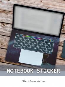 2pcs Printed Pattern DIY Scratch-Resistant Protective Stickers For 15.6-16 Inch Laptops, Compatible With HP, Apple, Asus, Compaq,